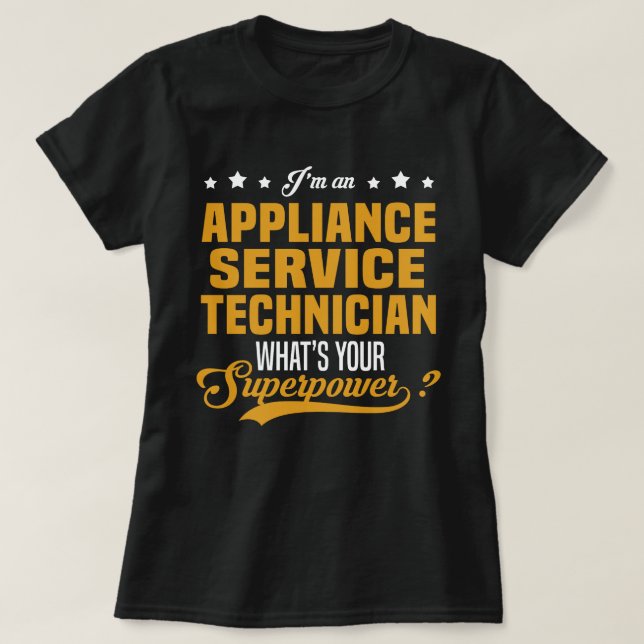 Appliance Service-tekniker T Shirt (Design framsida)