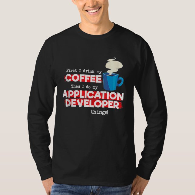 Application Developer and Coffee  Tank Top T Shirt (Framsida)