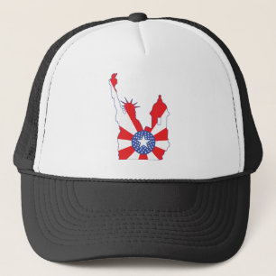 applicerat New York Puerto Rico symbol Truckerkeps
