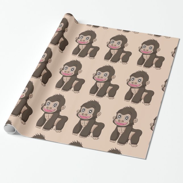 Applikationspapper för apor presentpapper (Utrullad)
