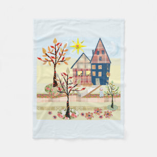 Applique, hus, by fleecefilt
