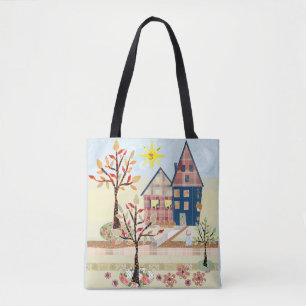 Applique, hus, by tygkasse