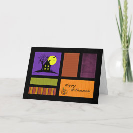 Applique Stil Patchwork Halloween-kort Kort
