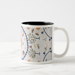 Applique täcket med solen, månen, stjärnor Två-Tonad mugg