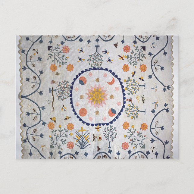 Applique täcket med solen, månen, stjärnor vykort (Framsida)