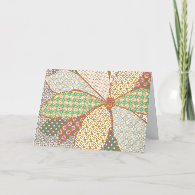 Appliquepointsetta Helgkort (Framsida)