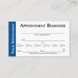 Appointment Reminder Cards - Dark Blue