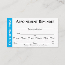 Appointment Reminder Cards - Light Blue