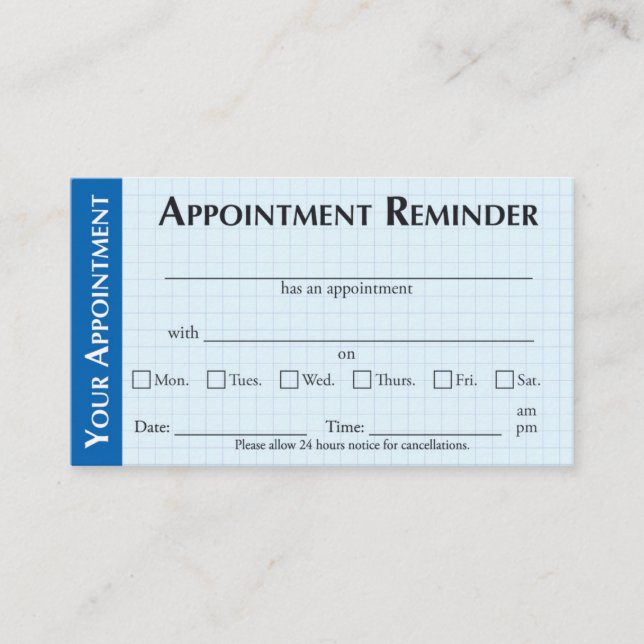 Appointment Reminder Cards with Kindness Message (Framsida)