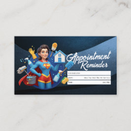Appointment Reminder House Cleaning Housekeeping Visitkort