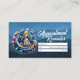 Appointment Reminder House Cleaning Housekeeping Visitkort