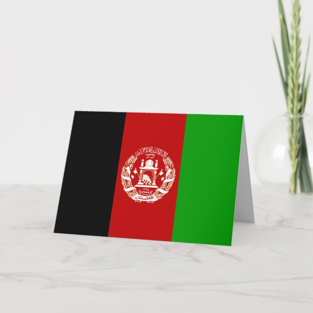 apportkort för afghanistan flagga helgkort (Framsida)
