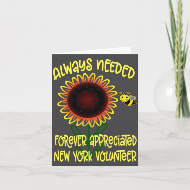 Appreciation New York Always Needed Volunteer Reco Kort (Framsida)