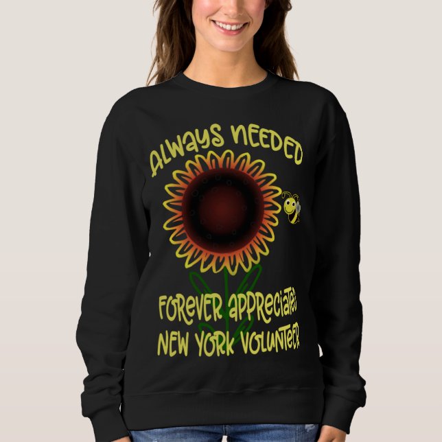 Appreciation New York Always Needed Volunteer Reco T Shirt (Framsida)