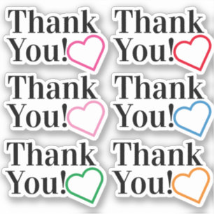 Appreciative "tack!", Klistermärkear Klistermärken