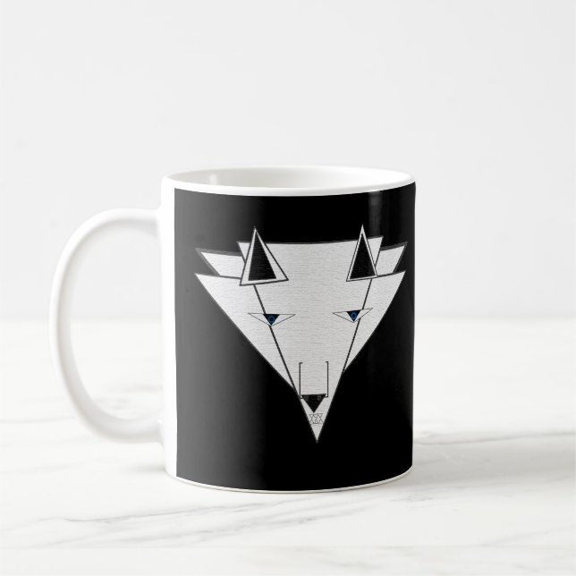 Approachable Wolf Mug by JHT  Kaffemugg (Vänster)