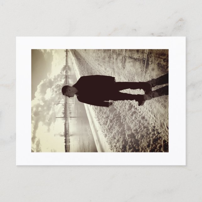 Approachable Wolf Post Card Print Vykort (Framsida)