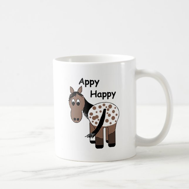 Appy Lycklig ~ Cute Blanket Appaloosa Horse Kaffemugg (Höger)