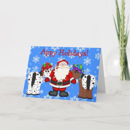 Appy semestrar Santa och Appaloosahästjul Helgkort