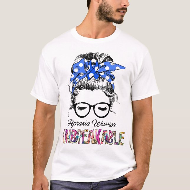 Apraxia Awareness Ribbon Support-gåvor T Shirt (Framsida)