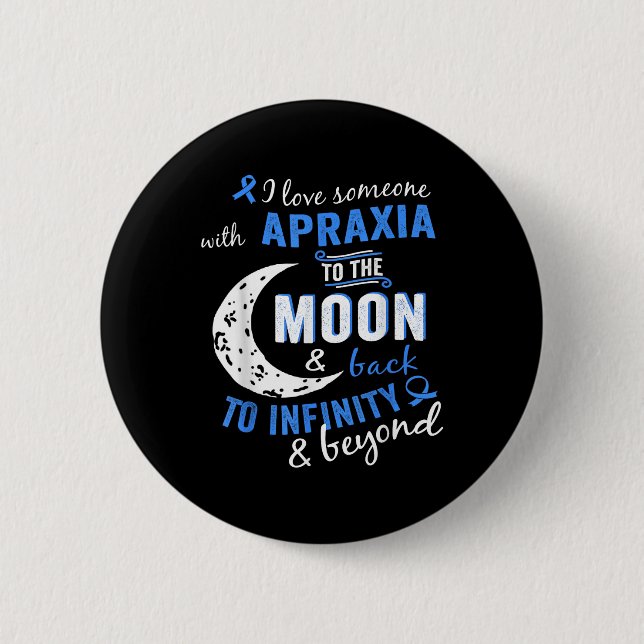 Apraxia Awareness Shirt - Apraxia T Shirt För barn Knapp (Framsida)