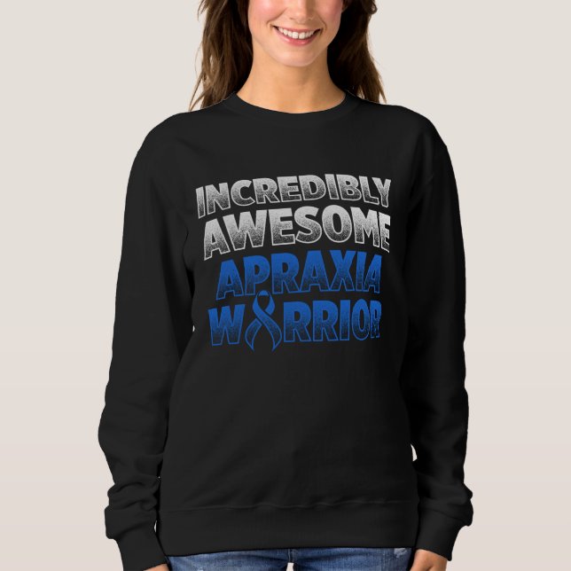 Apraxia Awareness Survivor Awesome Warrior T Shirt (Framsida)