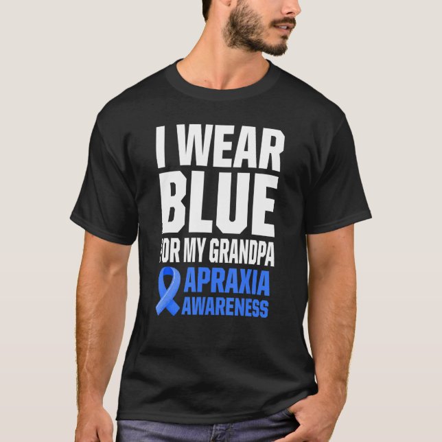 Apraxia Awareness Survivor Bära Warrior 10 T Shirt (Framsida)