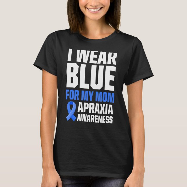 Apraxia Awareness Survivor Bära Warrior T Shirt (Framsida)