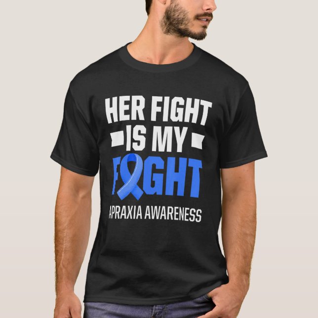 Apraxia Awareness Survivor Fight Warrior 3 T Shirt (Framsida)