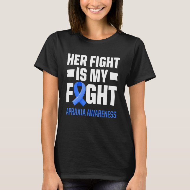 Apraxia Awareness Survivor Fight Warrior 6 T Shirt (Framsida)