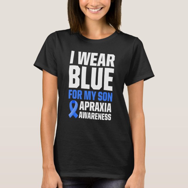 Apraxia Awareness Survivor Wear Warrior 1 T Shirt (Framsida)