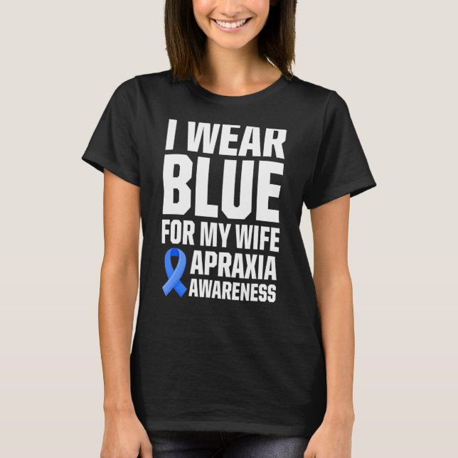 Apraxia Awareness Survivor Wear Warrior 2 T Shirt (Framsida)