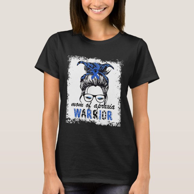 Apraxia Awareness Warrior Mor Mors dag Gif T Shirt (Framsida)