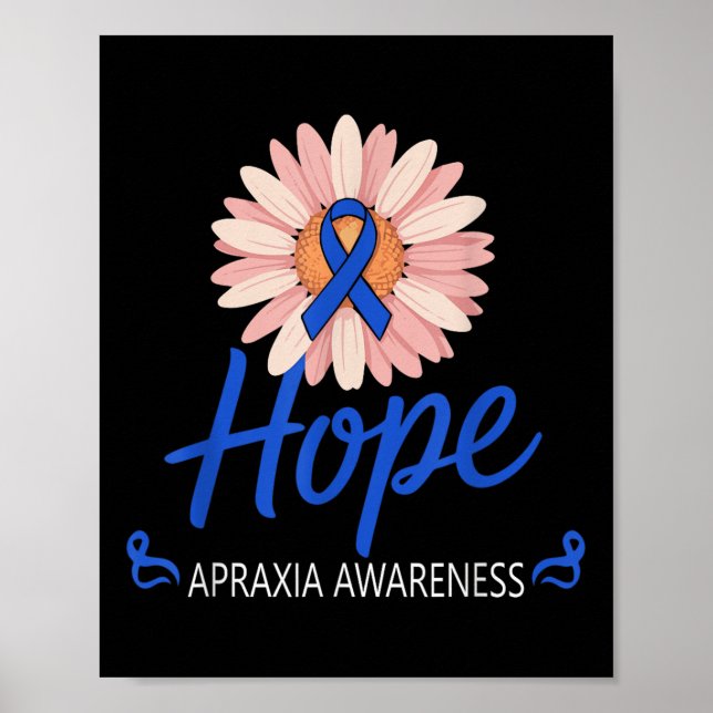 Apraxia Awareness Warrior Solrossupport Tal Poster (Framsidan)