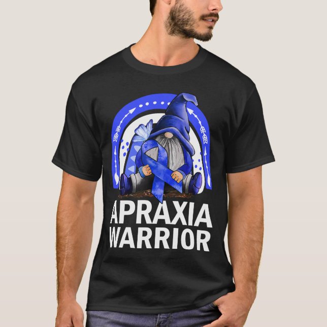 Apraxia Warrior Gnomes Rainbow Apraxia Awareness T Shirt (Framsida)