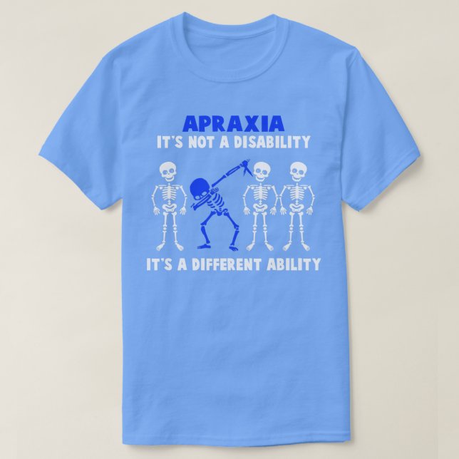Apraxias medvetenhet om att det inte är ett handik t shirt (Design framsida)