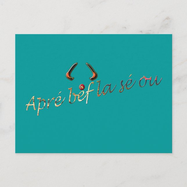 apré bef la sé ou vykort (Framsida)