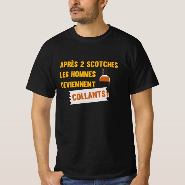 Après 2 Scotches les hommes deviennent collants T Shirt (Framsida)