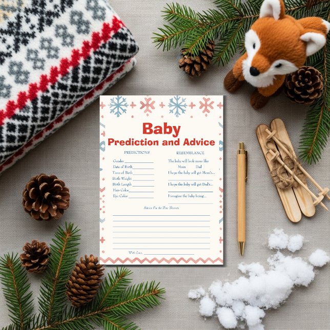 Après Bébé Baby Predictions & Advice Card Inbjudningar (Après Bébé Baby Predictions & Advice Card)