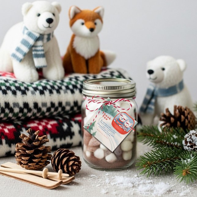 Après Bébé baby vinter ski Gåvor Etiketter (Après Bébé ski baby winter Favor Tags)