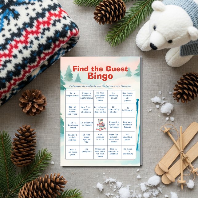 Après Bébé Hitta Gäst Bingo Kort (Après Bébé Find The Guest Bingo Card)