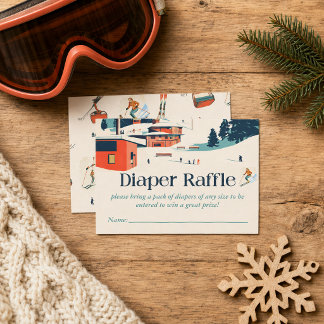 Après Bébé Retro Baby Shower Blöja Lotteri Infogni Visitkort