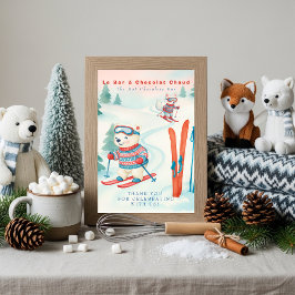 Après Bébé SKi Baby Boho Varm Choklad Bar Skylt  Inbjudningar