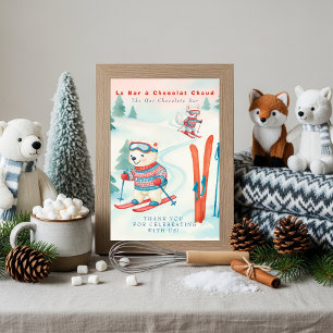Après Bébé SKi Baby Boho Varm Choklad Bar Skylt Inbjudningar