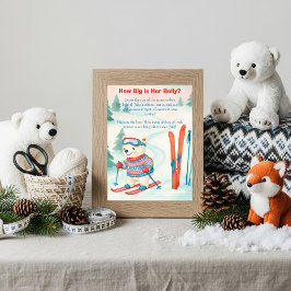 Après Bébé Ski Baby How Big Is Her Belly sign Inbjudningar