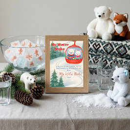 Après Bébé ski Baby My Water Broke Game sign Inbjudningar