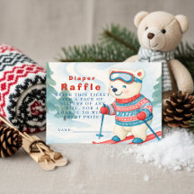 Après Bébé Ski Baby Polar Bear Blöja Lotteri Kort