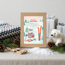 Après Bébé Ski baby Polar Bear Cards & Gifts Sign Inbjudningar