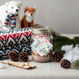 Après Bébé Ski Baby Woodland Animals Winter Gåvor Etiketter