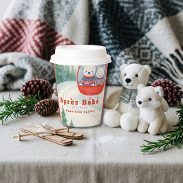 Après Bébé ski woodland animals winter baby shower